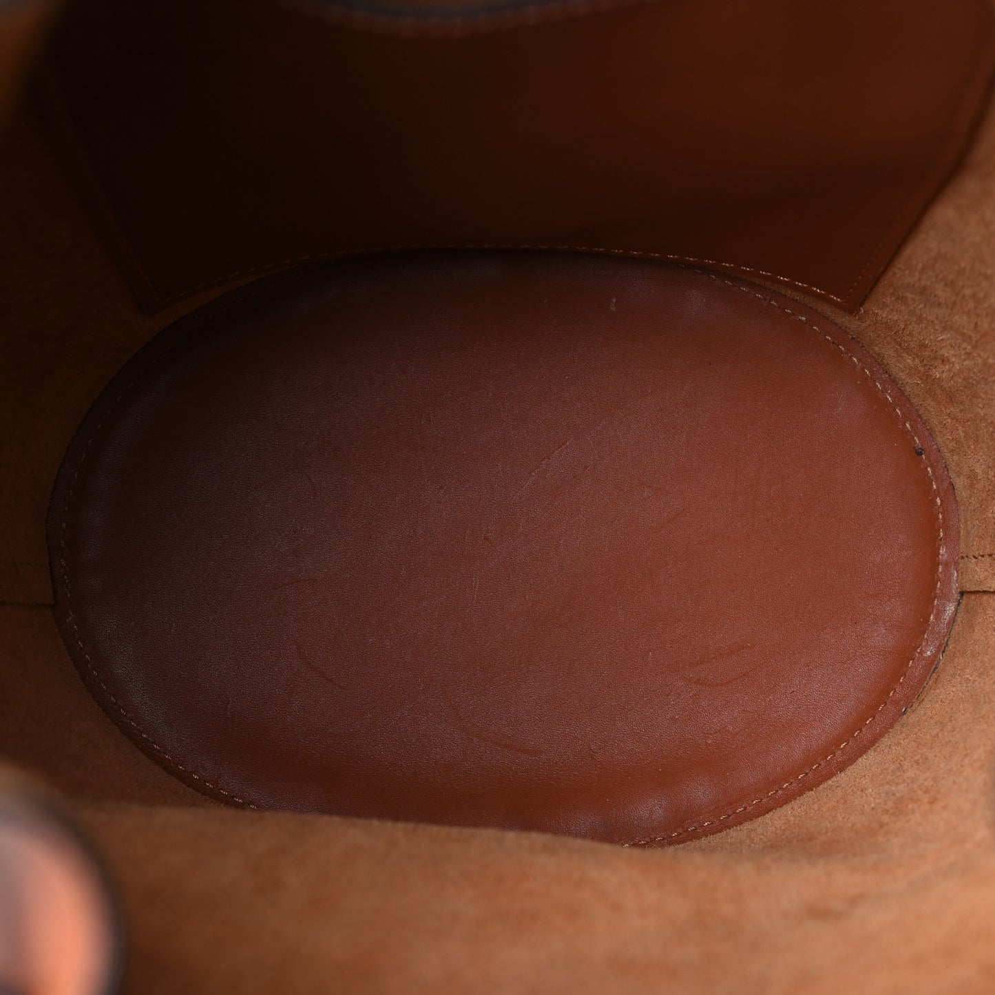 Calfskin Balloon Bucket Bag Tan