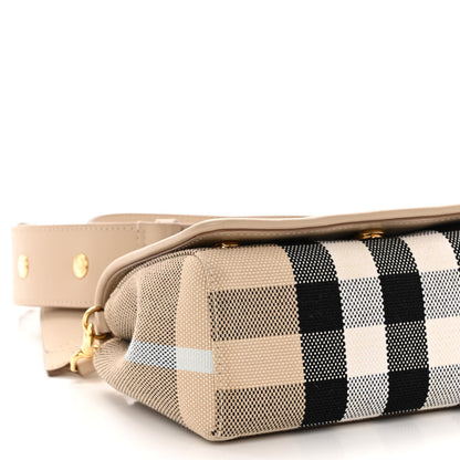 Burberry Canvas Check Hackberry Crossbody Bag Soft Fawn 8 of 9