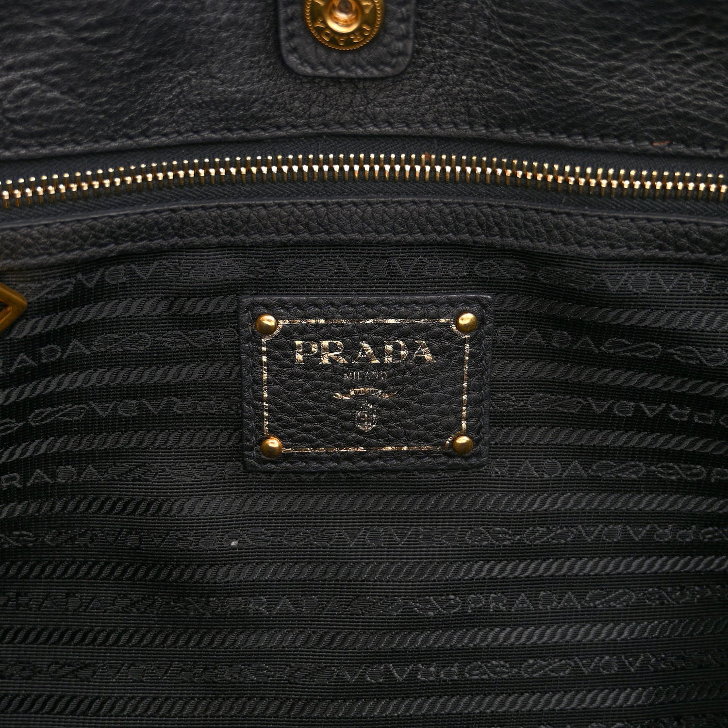 Prada Vitello Daino Shopping Tote Black 6 of 15