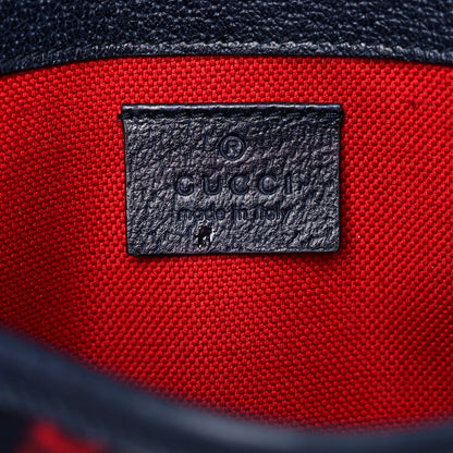 Gucci Covered Wool GG Monogram Slim Belt Bag Navy Red 6 of 14