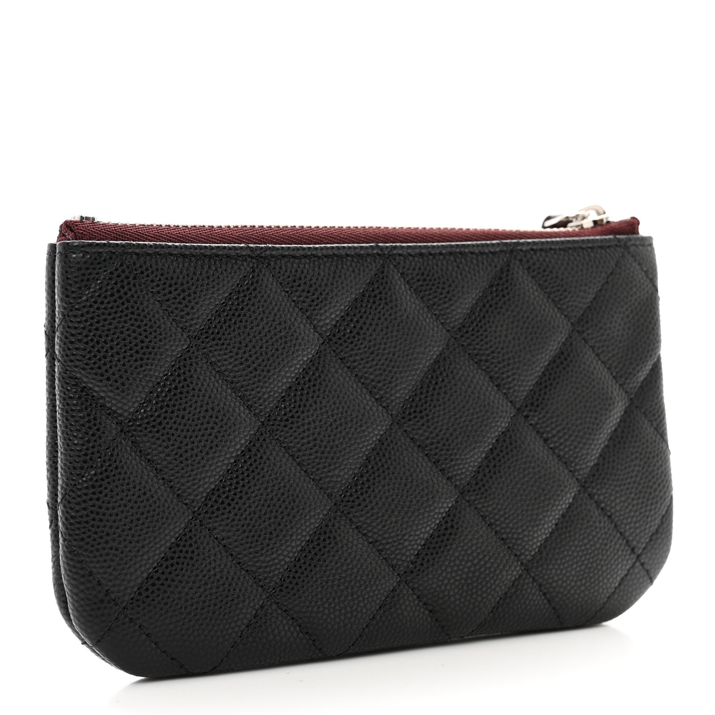 Caviar Quilted Small Cosmetic Case Black