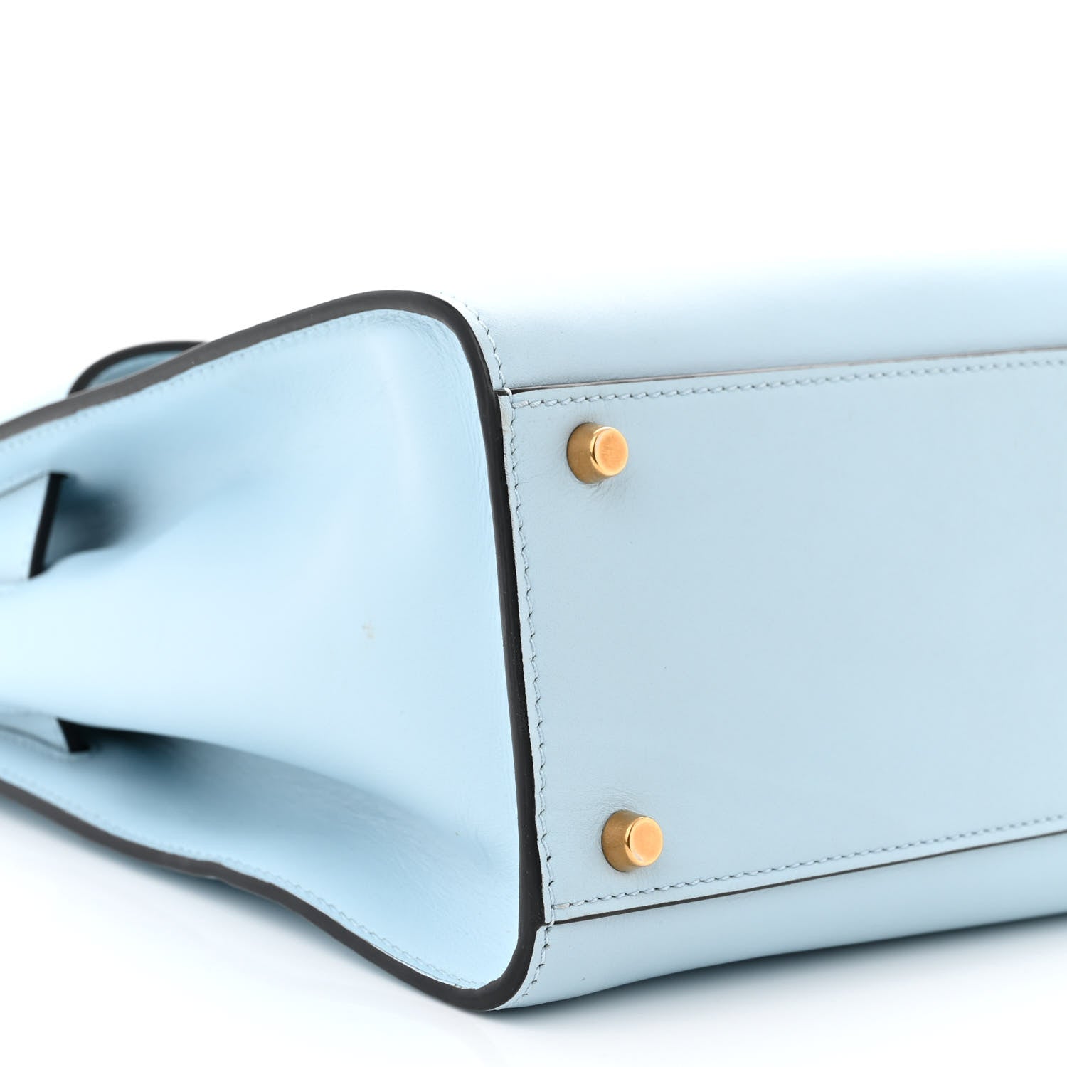 Versace Calfskin Icon Handbag Light Blue 9 of 12