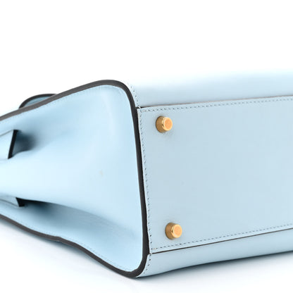 Versace Calfskin Icon Handbag Light Blue 9 of 12