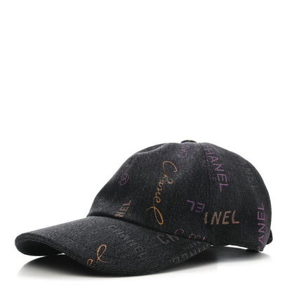 Chanel Denim Mood Cap Hat Black 1 of 8