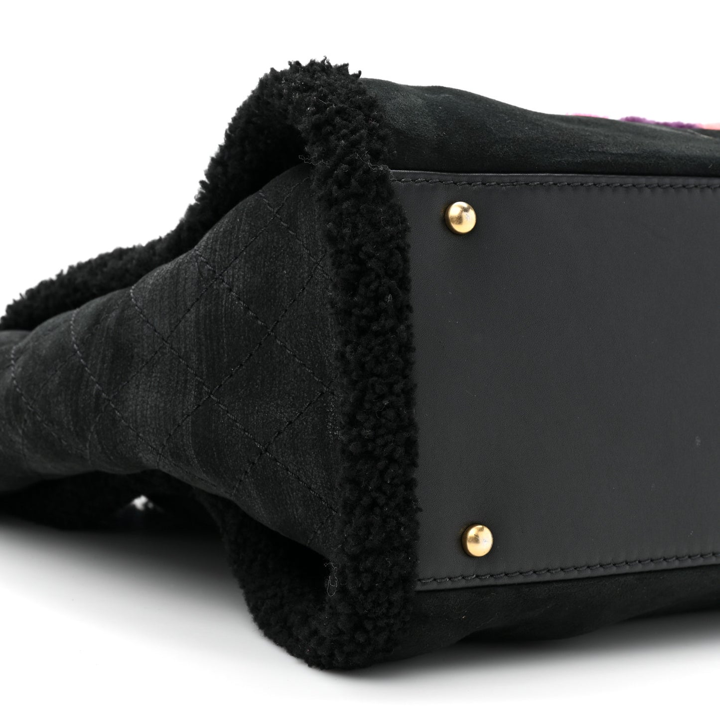 Shearling Medium Deauville Tote Black