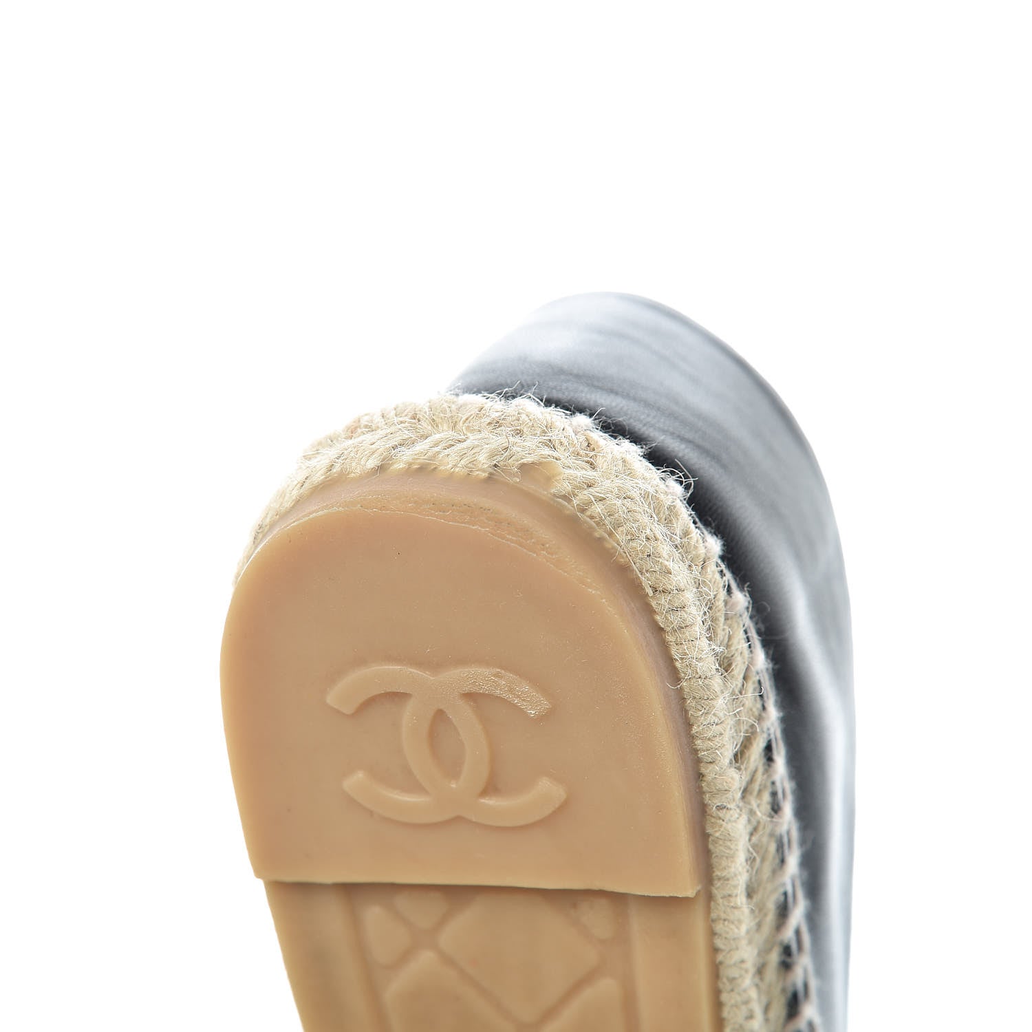 Chanel Lambskin CC Espadrilles 40 Black 9 of 10