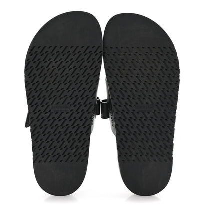 Hermes Calfskin Womens Chypre Sandals 39 Black 6 of 10