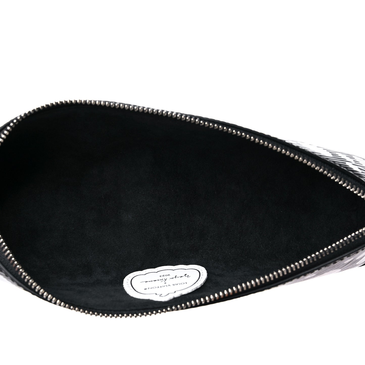 X YK Epi Infinity Dots Elizabeth Pencil Pouch Black White