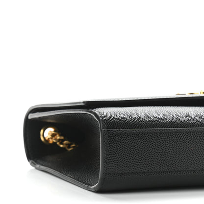 Saint Laurent Grain De Poudre Medium Classic Monogram Kate Satchel Black 8 of 9