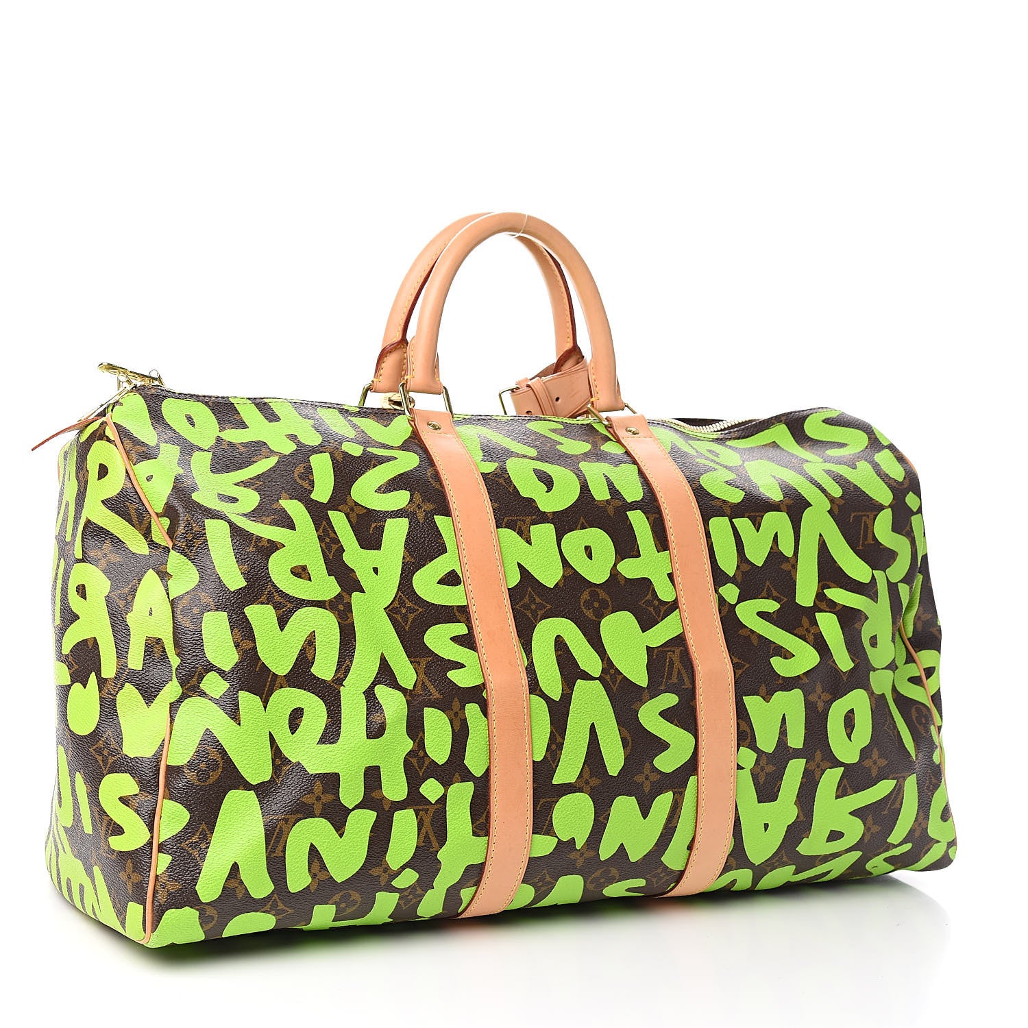Louis Vuitton Monogram Graffiti Keepall 50 Green 3 of 18