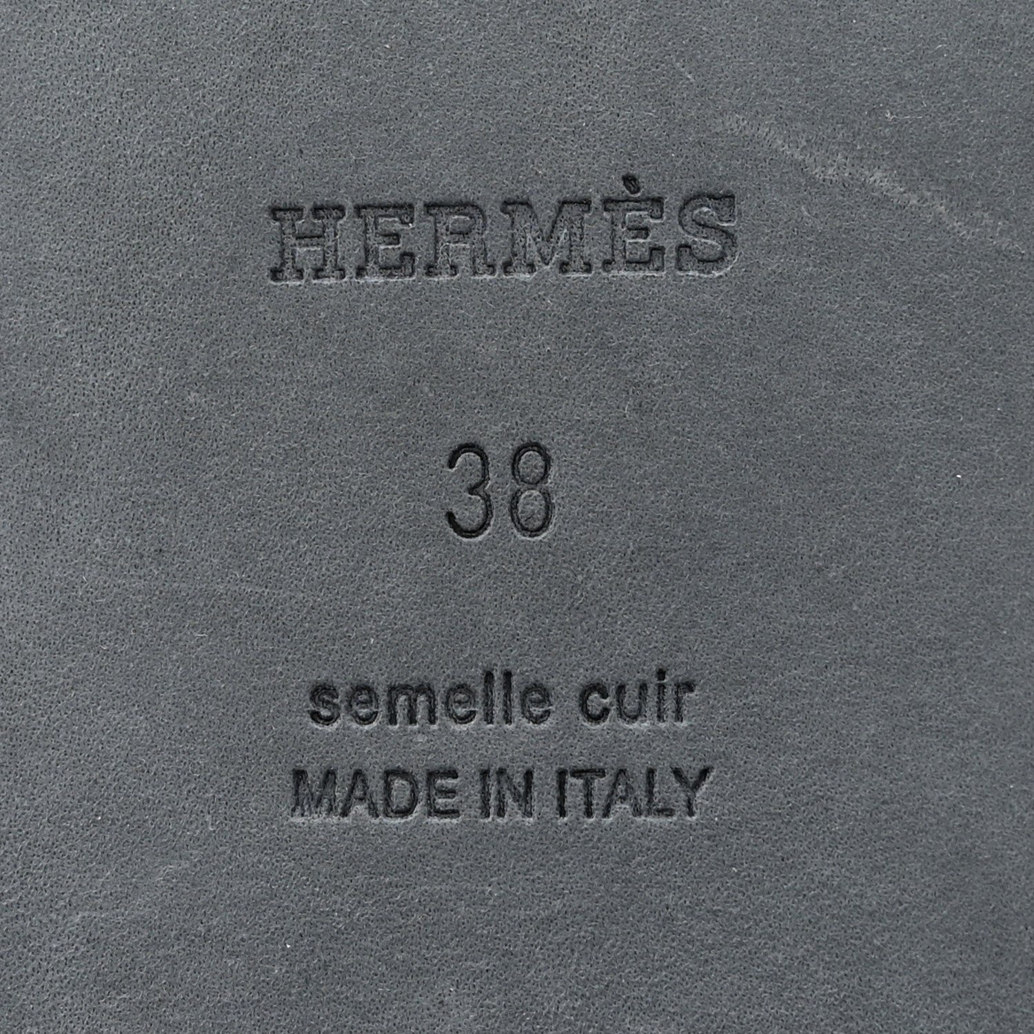 Hermes Calfskin Womens Ines Sandals 38 Black 8 of 10