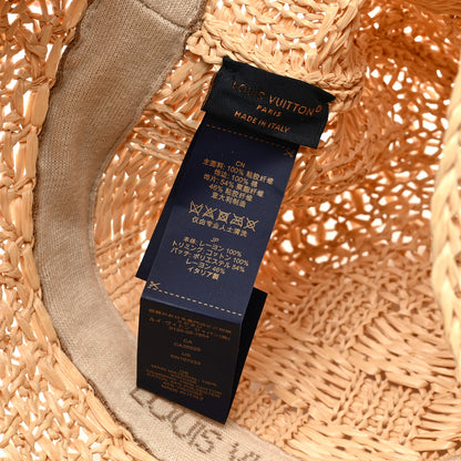 Louis Vuitton Damier Raffia Woven Hat L Natural 8 of 8