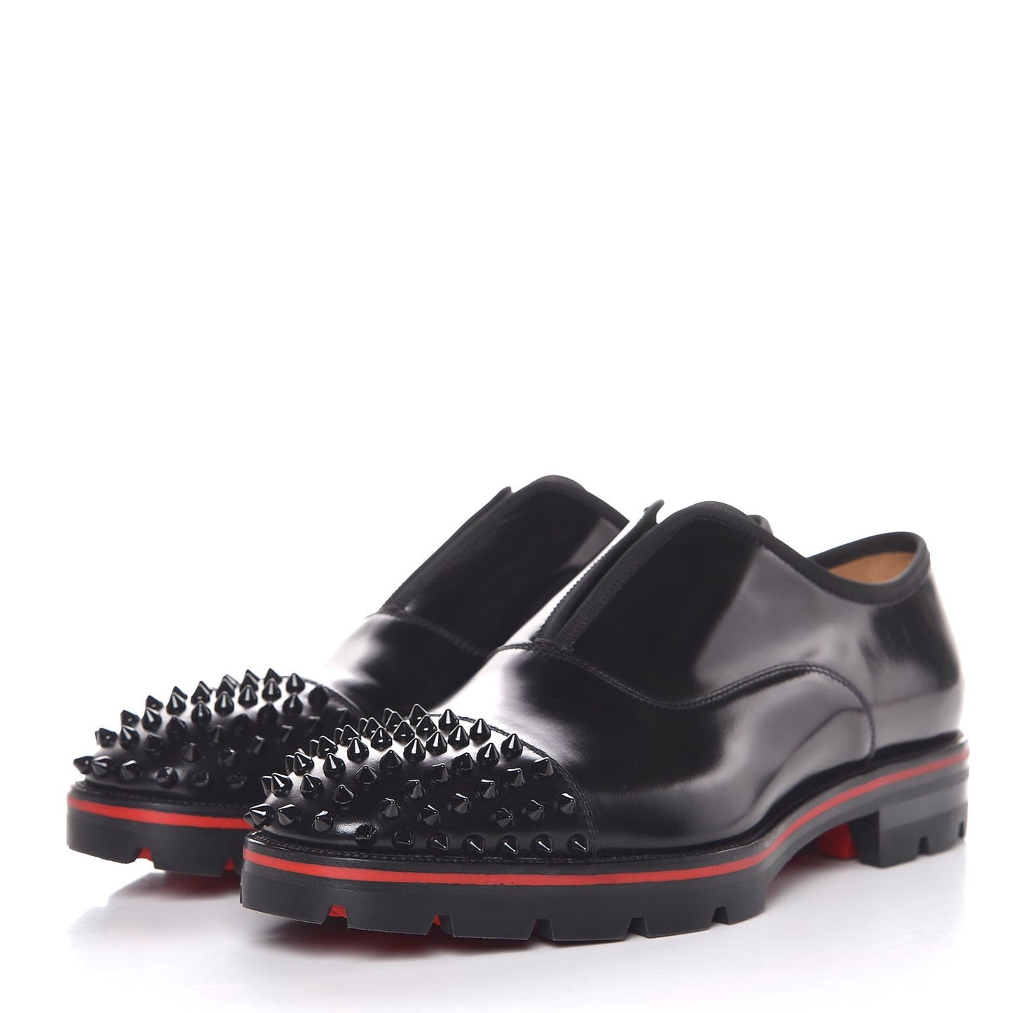 Mens Abrasiva Calfskin Alpha Point Laceless Flat Balmorals 42 Black
