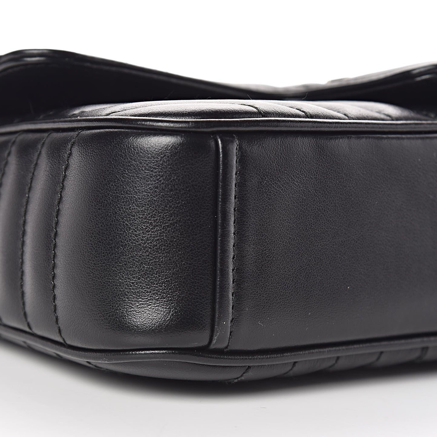 Soft Calfskin Impunture Diagramme Medium Chain Flap Shoulder Bag Black