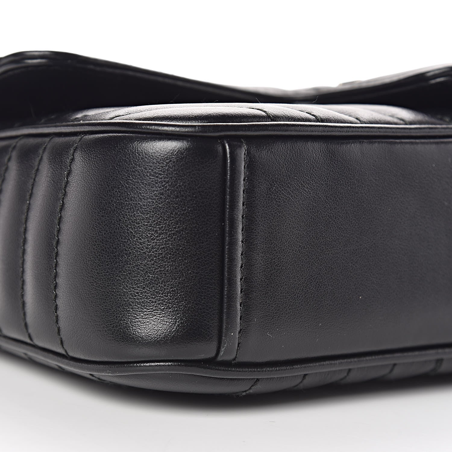 Prada Soft Calfskin Impunture Diagramme Medium Chain Flap Shoulder Bag Black 7 of 8