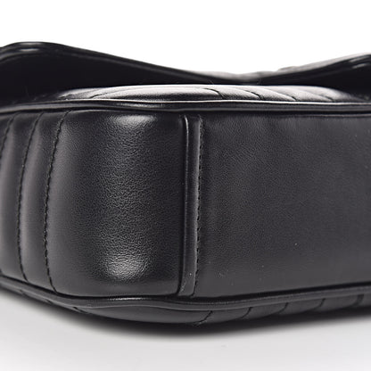 Prada Soft Calfskin Impunture Diagramme Medium Chain Flap Shoulder Bag Black 7 of 8