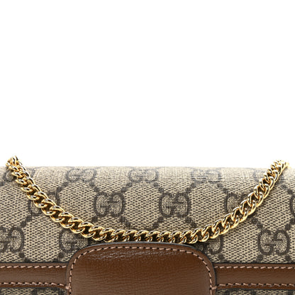 Gucci GG Supreme Monogram Azalea Calfskin Horsebit 1955 Mini Bag Beige Ebony Brown Sugar 8 of 11