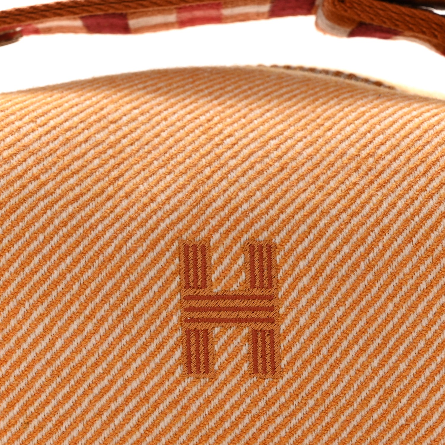 Hermes Merino Wool Small Au Carre Bride-A-Brac Pouch Fauve 8 of 12