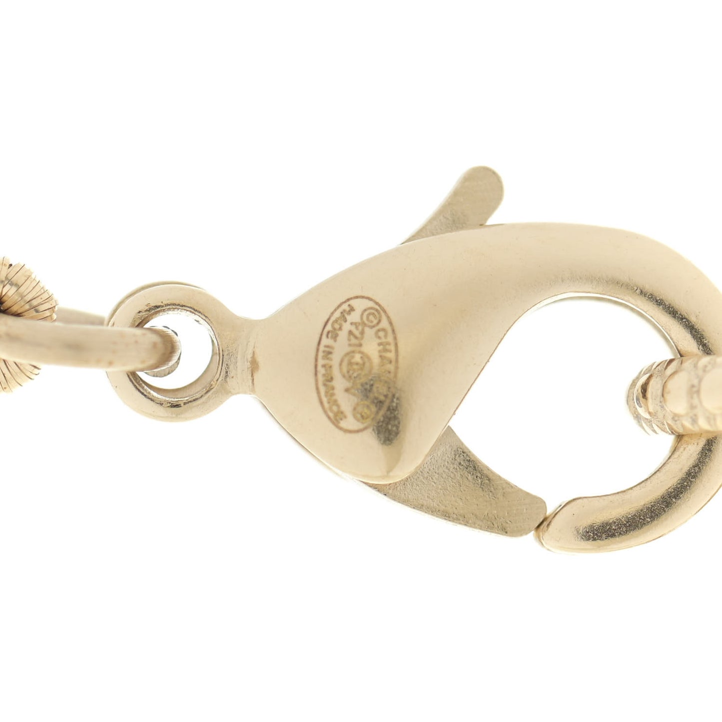 Pearl CC 100th Anniversary Necklace Light Gold