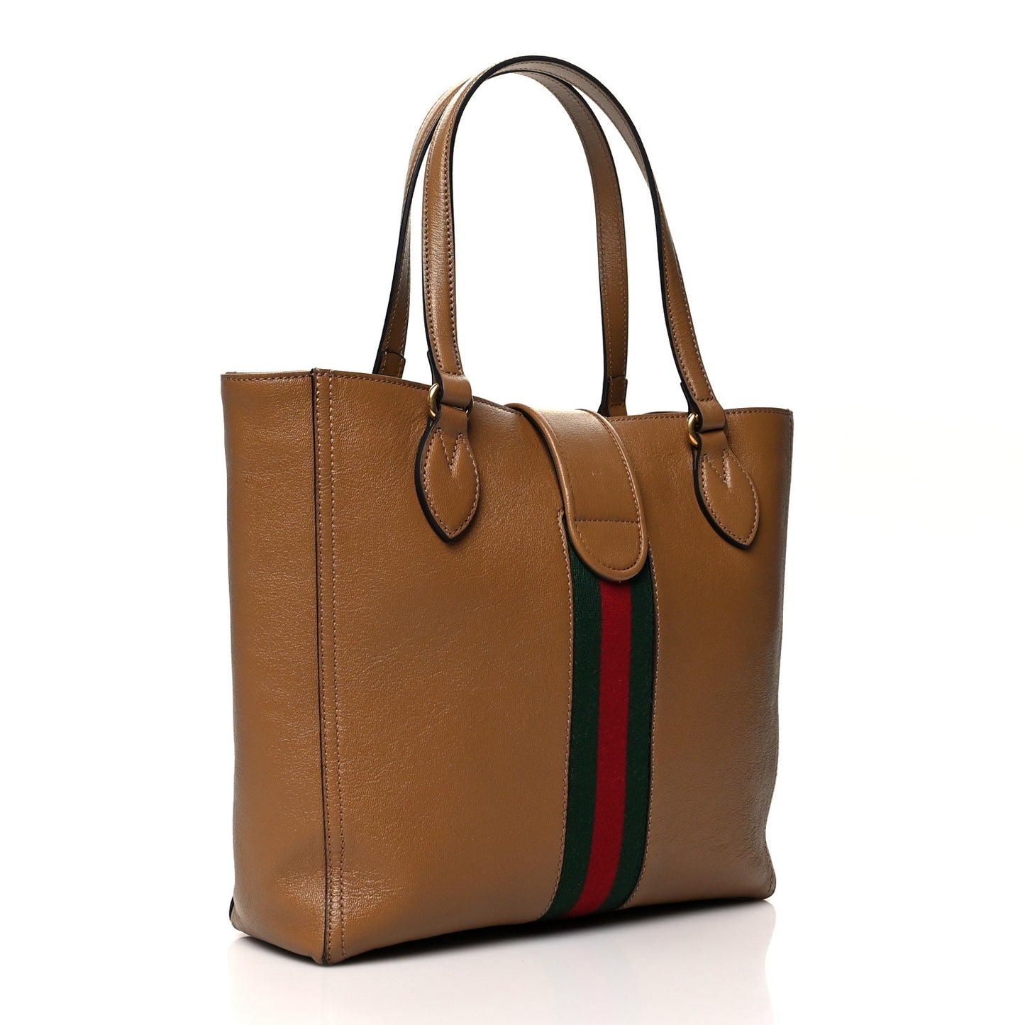 New Sakai Calfskin Lux Web Small Dahlia Tote Quartz Beige