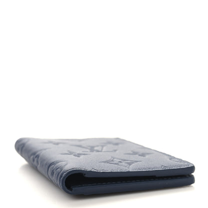 Louis Vuitton Calfskin Monogram Shadow Pocket Organizer Navy Blue 4 of 6