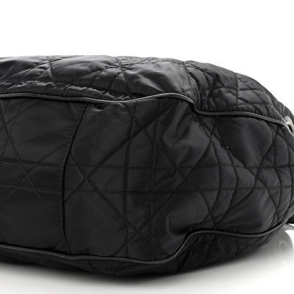 Christian Dior Nylon Cannage Drawstring Bag Black 9 of 11