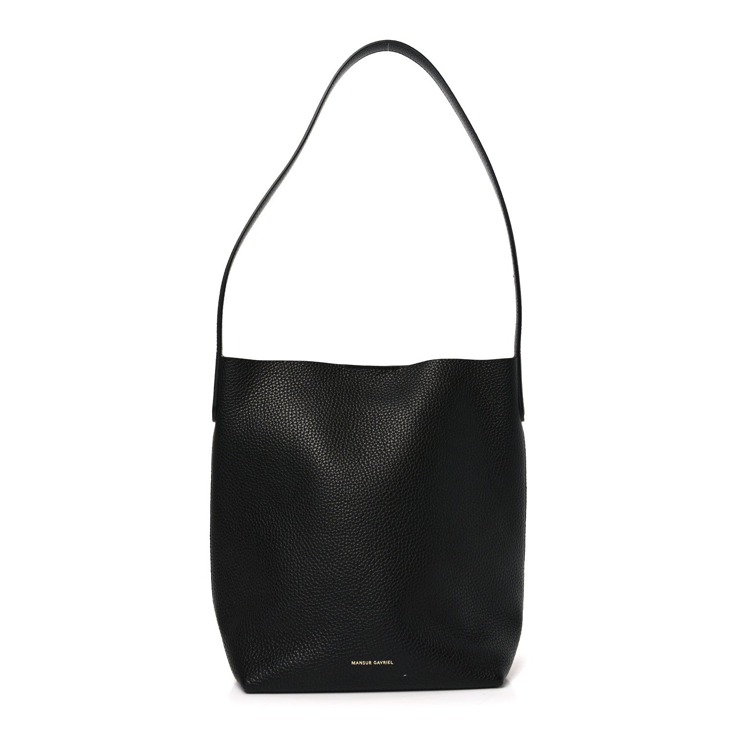 Mansur Gavriel Pebbled Calfskin Small Everyday Cabas Black 1 of 9