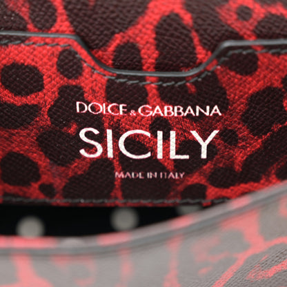 Dolce & Gabbana Dauphine Crystal Leopard Print Mini Miss Sicily Satchel Red 6 of 11