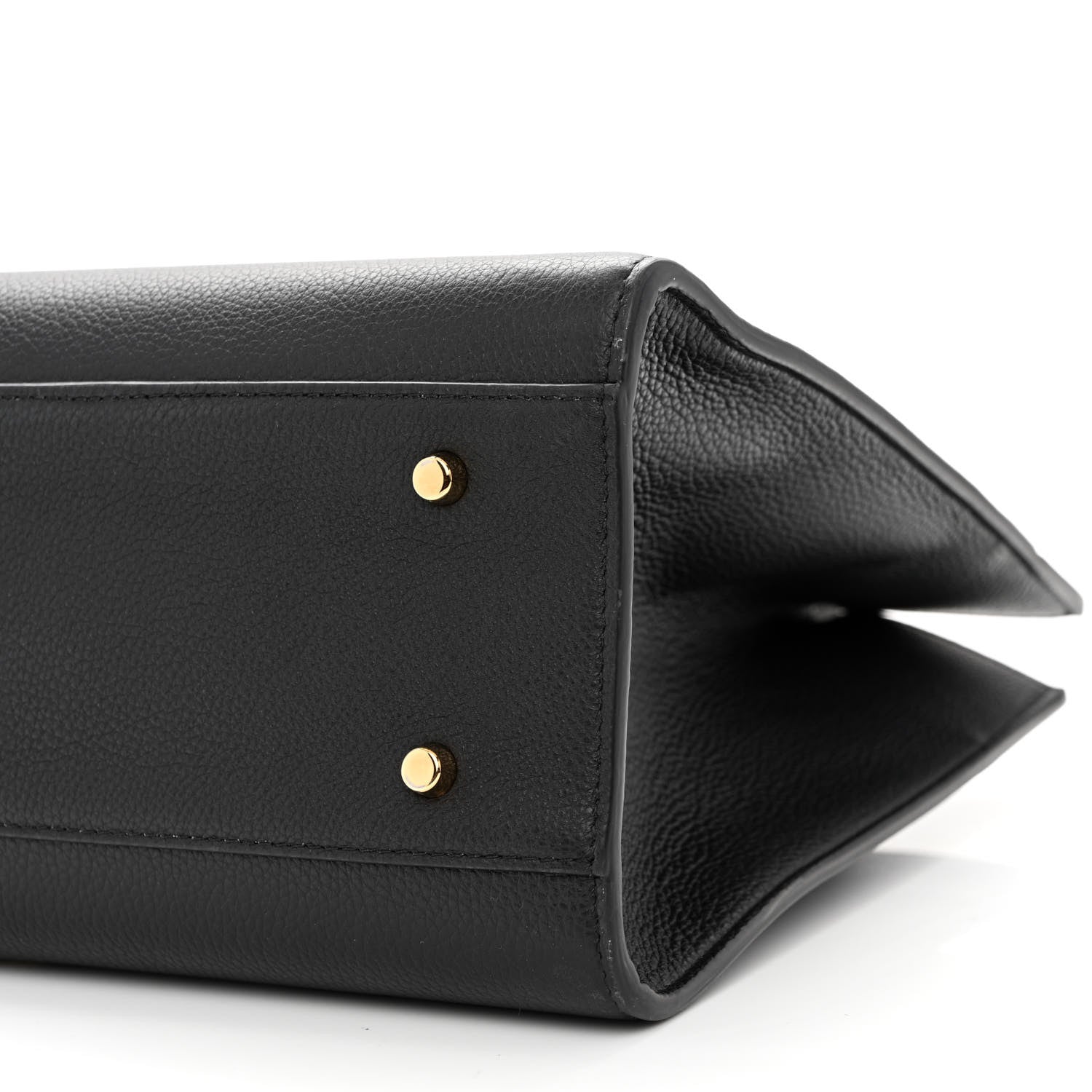 Versace Grained Calfskin Large Virtus Top Handle Shoulder Bag Black 10 of 12