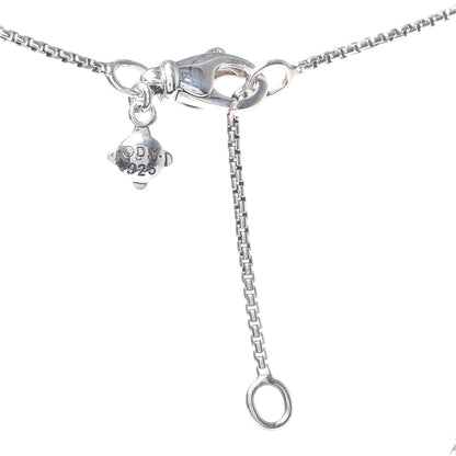 David Yurman Sterling Silver Pink Sapphire Petite Pave Heart Pendant Necklace 6 of 6
