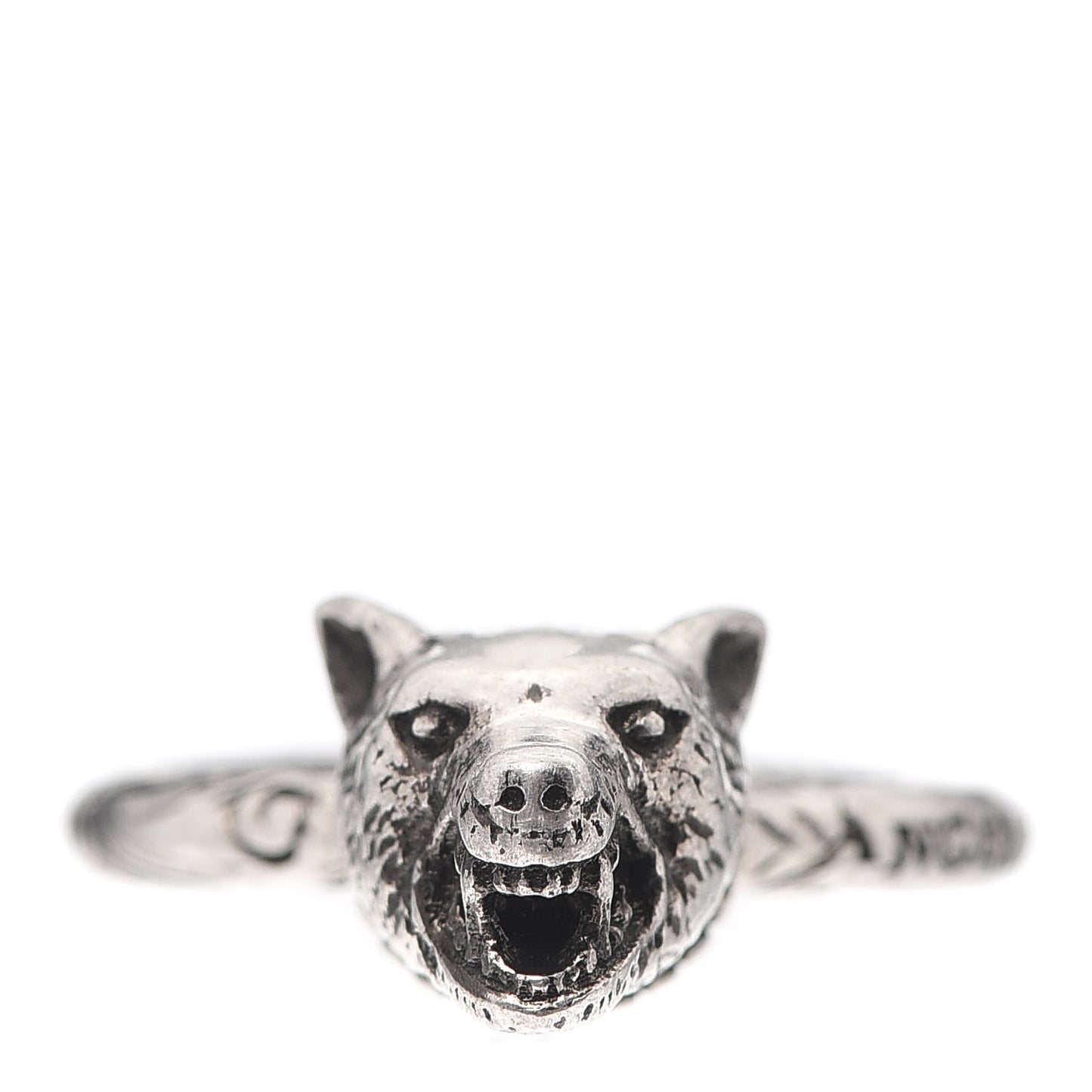Sterling Silver Anger Forest Wolf Head Ring 59 8.75