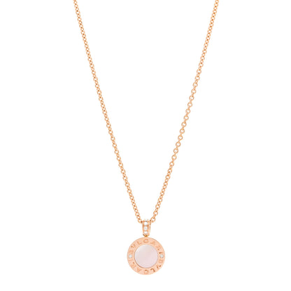 Bulgari 18K Rose Gold Diamond Mother of Pearl Carnelian BVLGARI BVLGARI Pendant Necklace 1 of 5