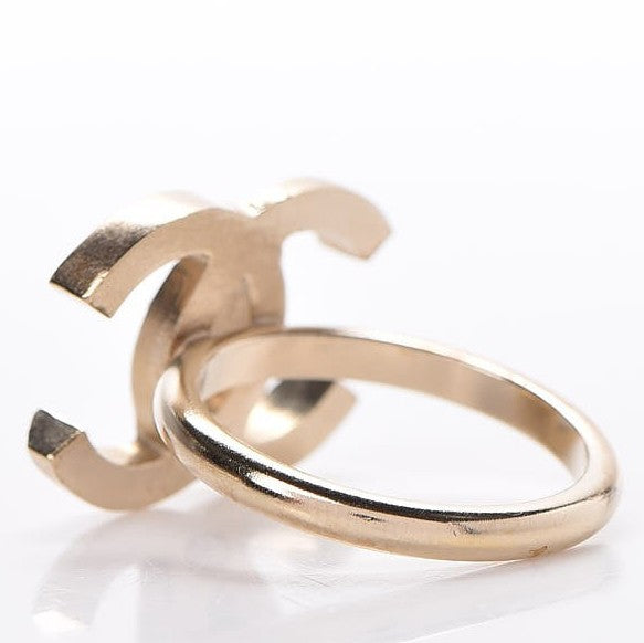 Crystal CC Ring 7 Gold