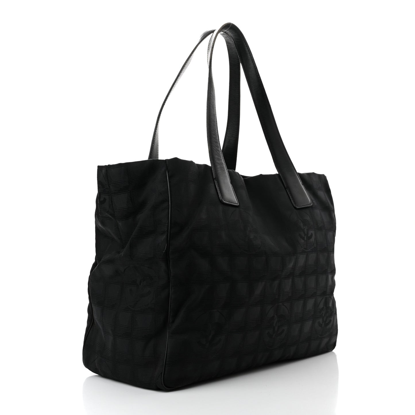 Nylon Large Travel Tote Black