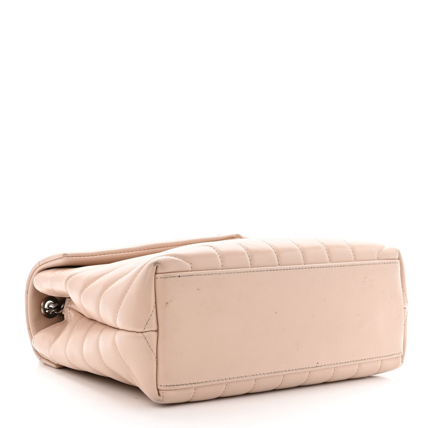 Calfskin Y Quilted Monogram Small Loulou Chain Satchel Marble Pink
