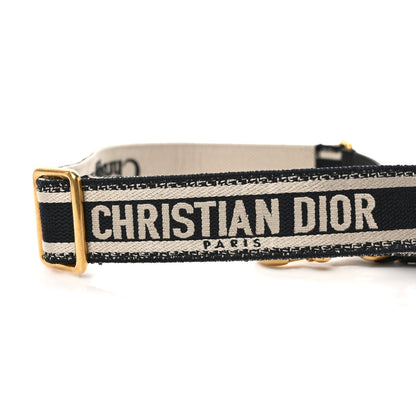 Christian Dior Canvas Embroidered Adjustable Shoulder Strap Black Beige 4 of 4