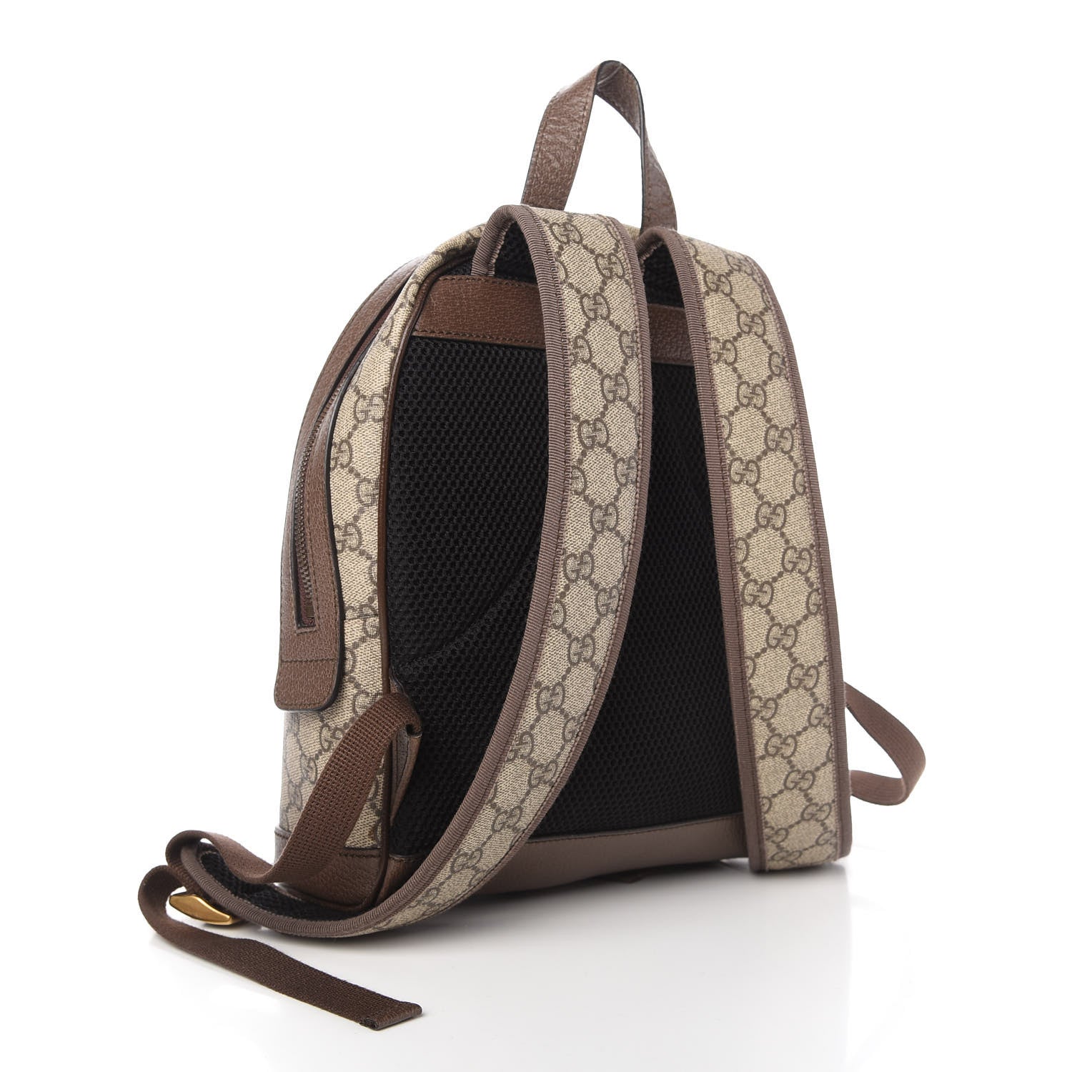Gucci GG Supreme Monogram Calfskin Web Small Ophidia Day Backpack Beige Ebony New Acero 3 of 10