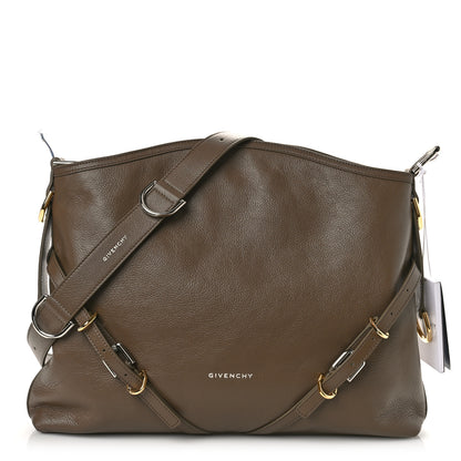 Givenchy Tumbled Calfskin Medium Voyou Bag Taupe 1 of 7
