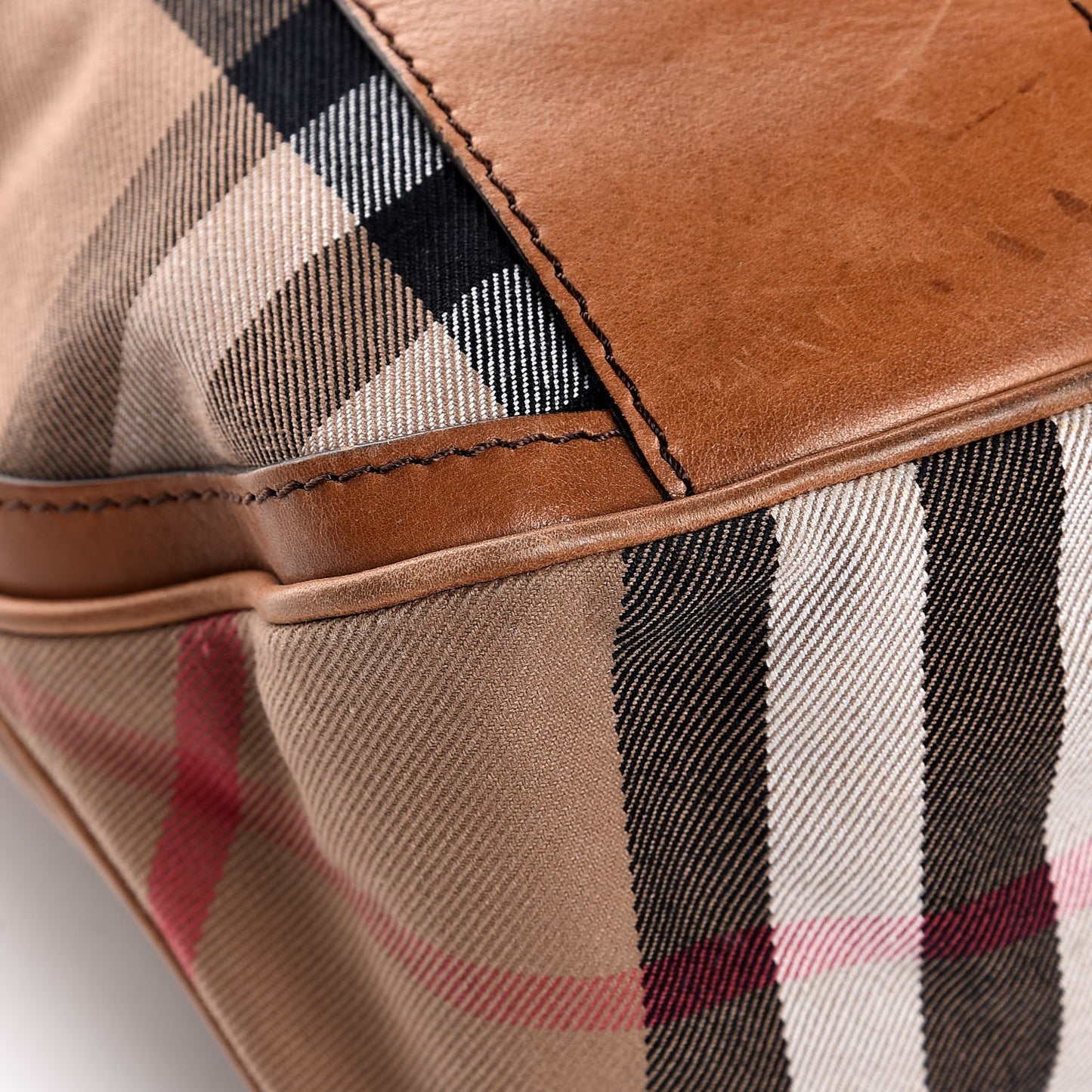 House Check Large Tote Brown