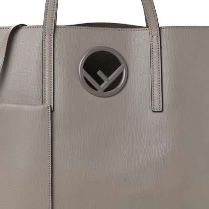 Fendi Textured Calfskin F is Fendi Shopping Tote Tortora Taupe 9 of 11