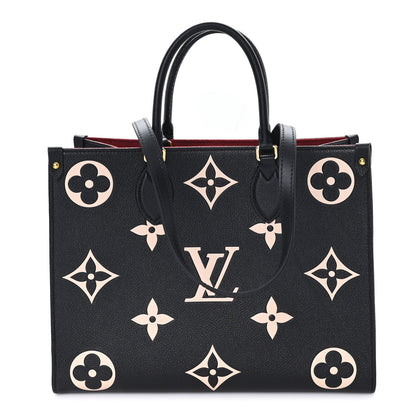 Louis Vuitton Empreinte Monogram Giant Onthego MM Black Beige 1 of 9