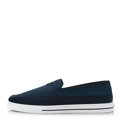 Prada Technical Nylon Triangle Logo Mens Slip On Sneakers 12 Oltremare 1 of 10