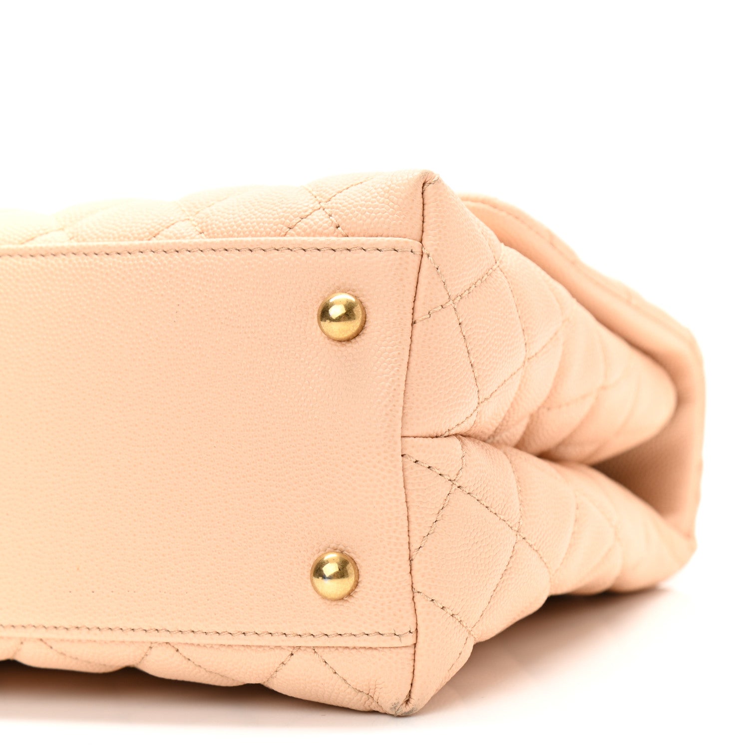 Chanel Caviar Quilted Small Coco Handle Flap Beige 9 of 10