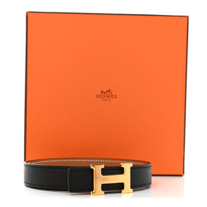 Hermes Swift Epsom 24mm Mini Constance H Belt 75 Black Gold 10 of 10