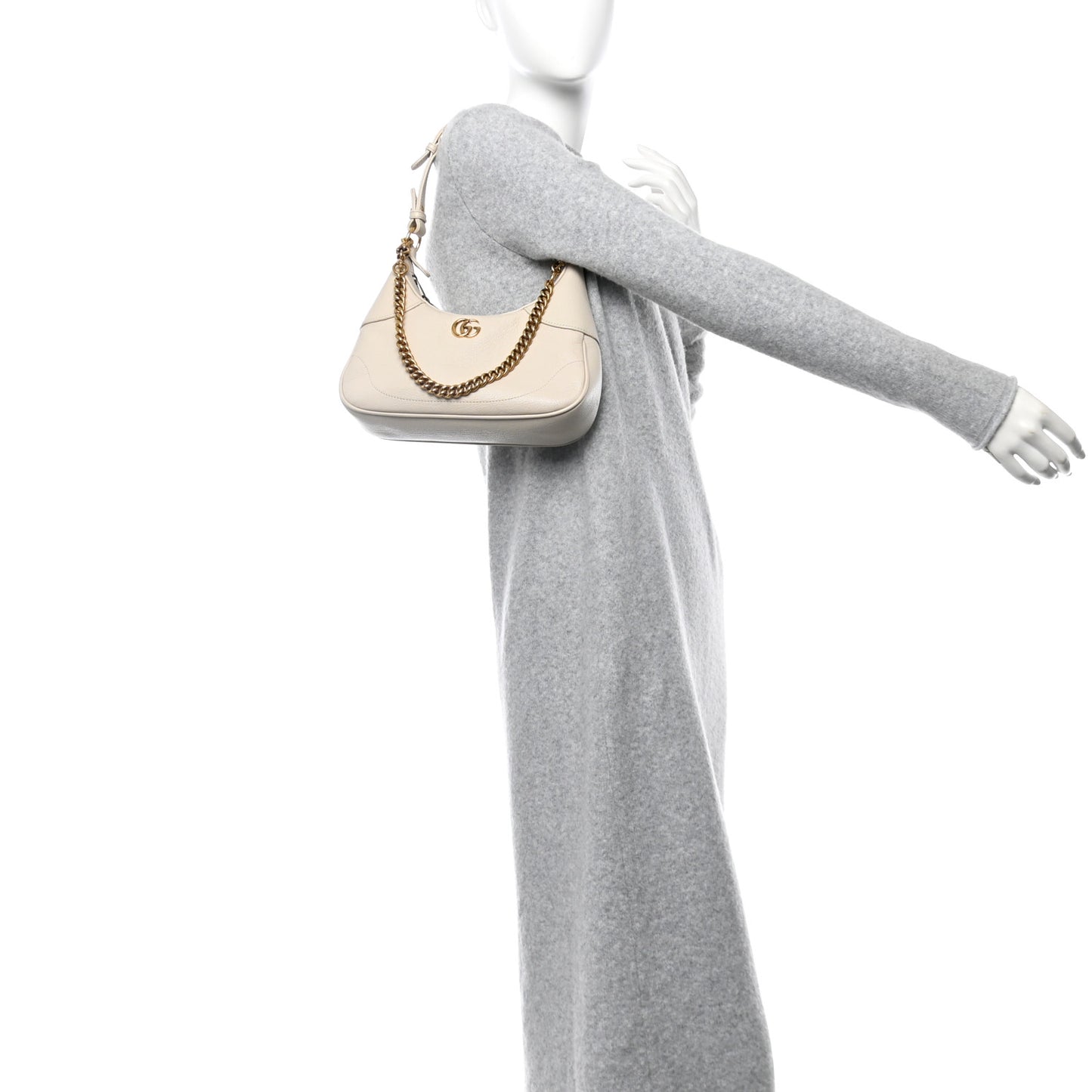 Goatskin Small Aphrodite Shoulder Bag Mystic White
