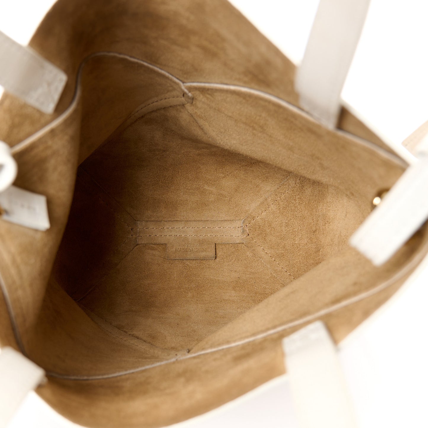 Shiny Calfskin Mini Puzzle Fold Tote Soft White Paper Craft