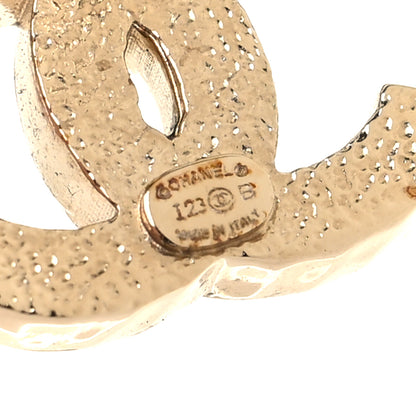 Chanel Pearl Crystal CC Stud Earrings Gold 4 of 5