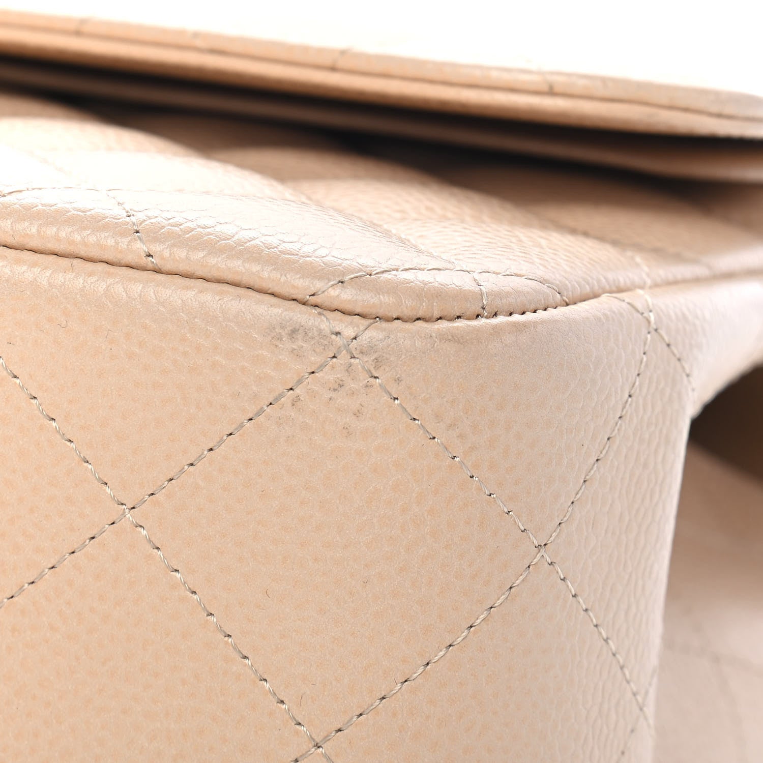 Chanel Caviar Quilted Jumbo Double Flap Beige Clair 10 of 12