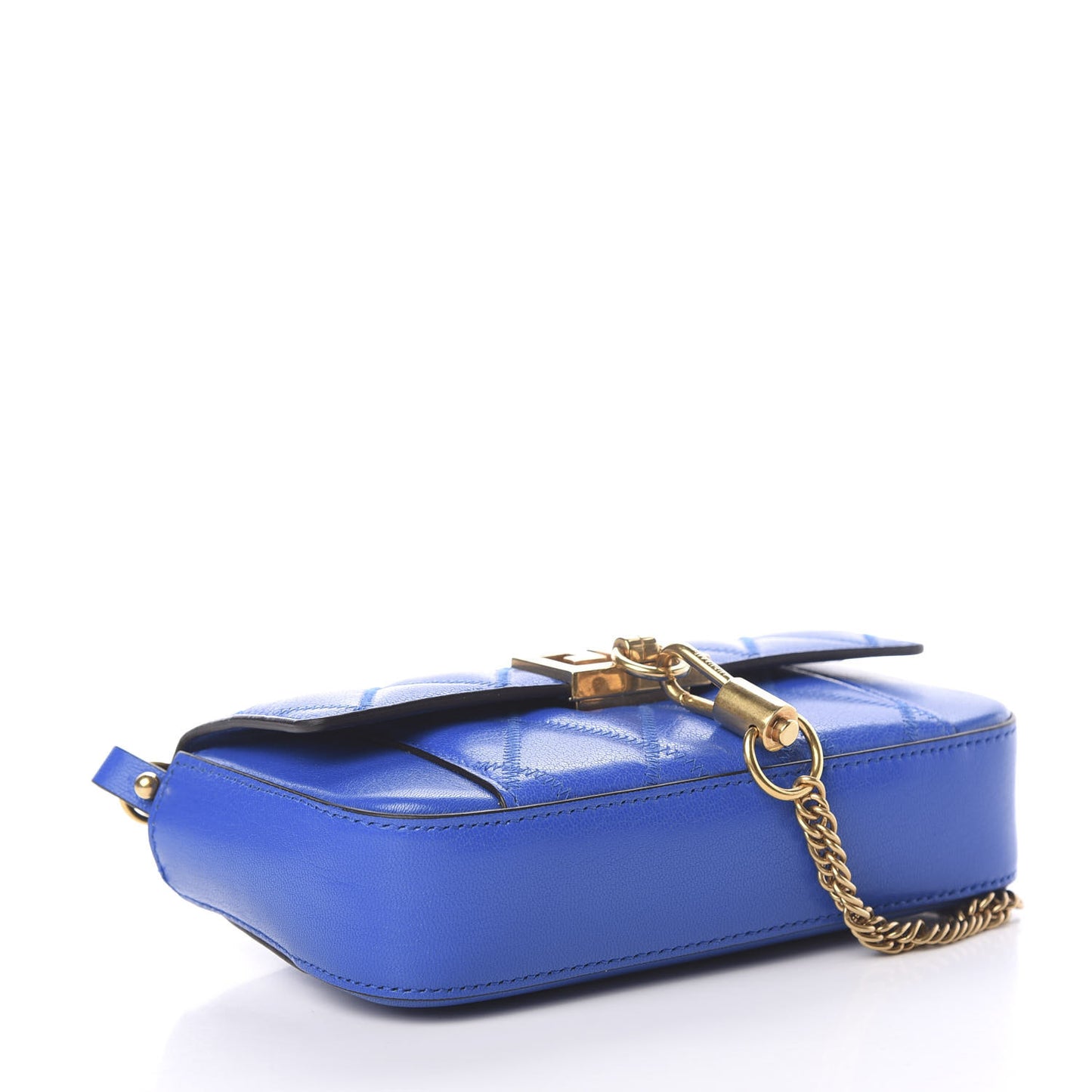Goatskin Quilted GV3 Mini Pocket Convertible Bag Blue