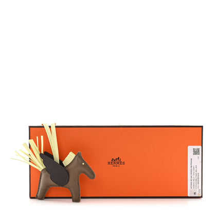 Hermes Milo Lambskin Grigri Rodeo Pegase Horse Bag Charm PM Etoupe Jaune Milton Rouge Sellier 5 of 5